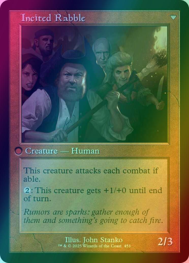 Town Gossipmonger // Incited Rabble [451] [Retro Frame] [Innistrad Remastered] [Foil]