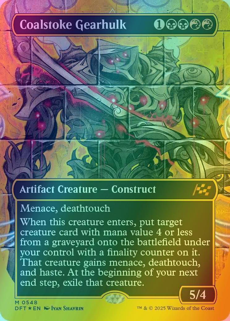 Coalstoke Gearhulk [548] [Borderless] [Graffiti] [Aetherdrift] [First-place Foil]