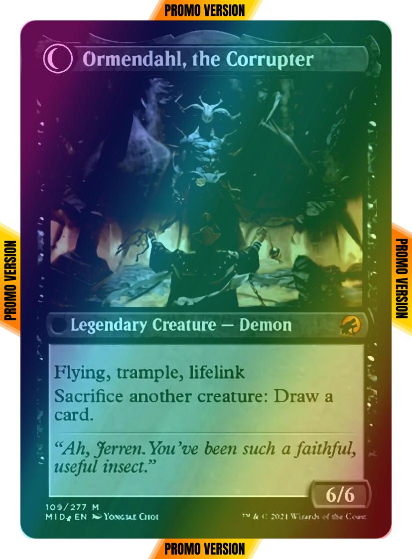 Jerren, Corrupted Bishop // Ormendahl, the Corrupter [Prerelease] [109s] [Innistrad: Midnight Hunt Promos] [Foil]
