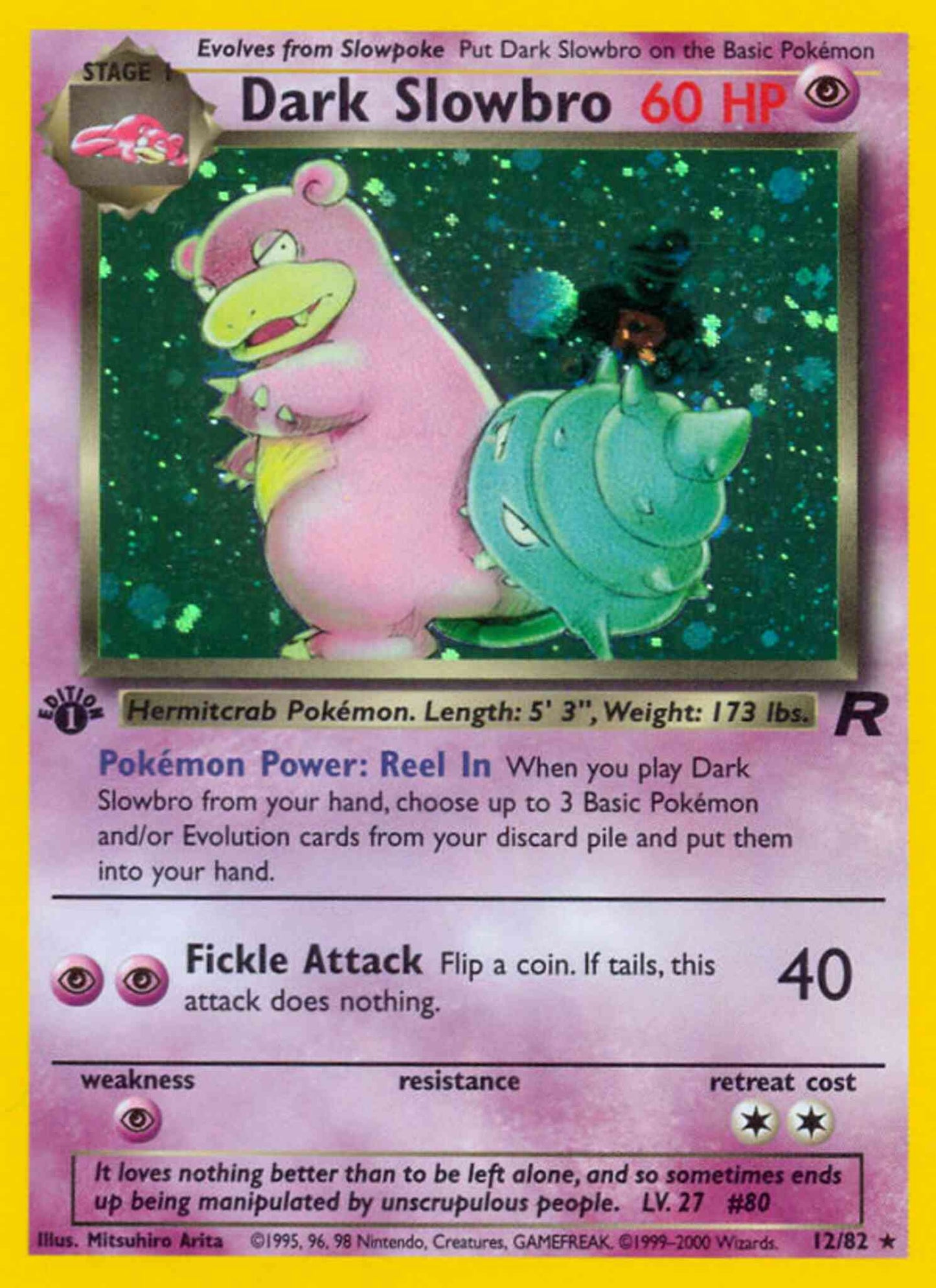 Dark Slowbro - 12/82 - Rare - 1st Edition [base5-12] [Holo]