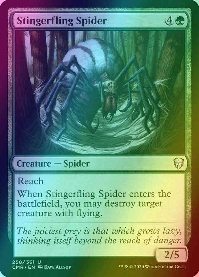 Stingerfling Spider [258] [Commander Legends] [Foil]