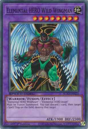 Elemental HERO Wild Wingman - SGX2-ENA23 - Common - 1st Edition