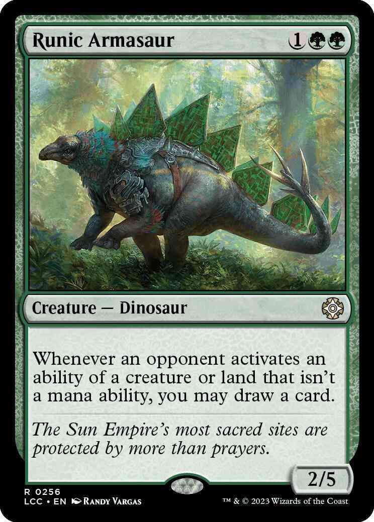 Runic Armasaur [256] [The Lost Caverns of Ixalan: Commander] [Non-Foil]