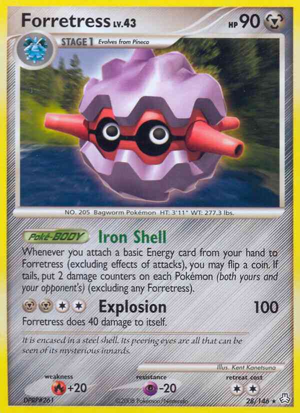 Forretress - 28/146 - Rare [dp6-28] [Reverse Holo]
