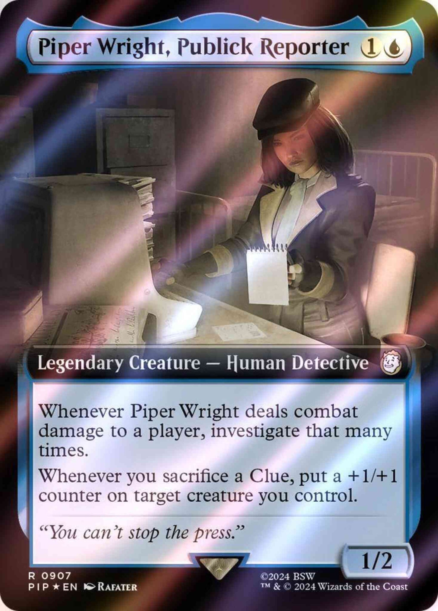 Piper Wright, Publick Reporter [907] [Extended Art] [Fallout] [Surge Foil]