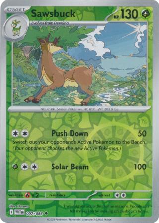 Sawsbuck - 007/086 - Uncommon [sv105w-007] [Reverse Holo]