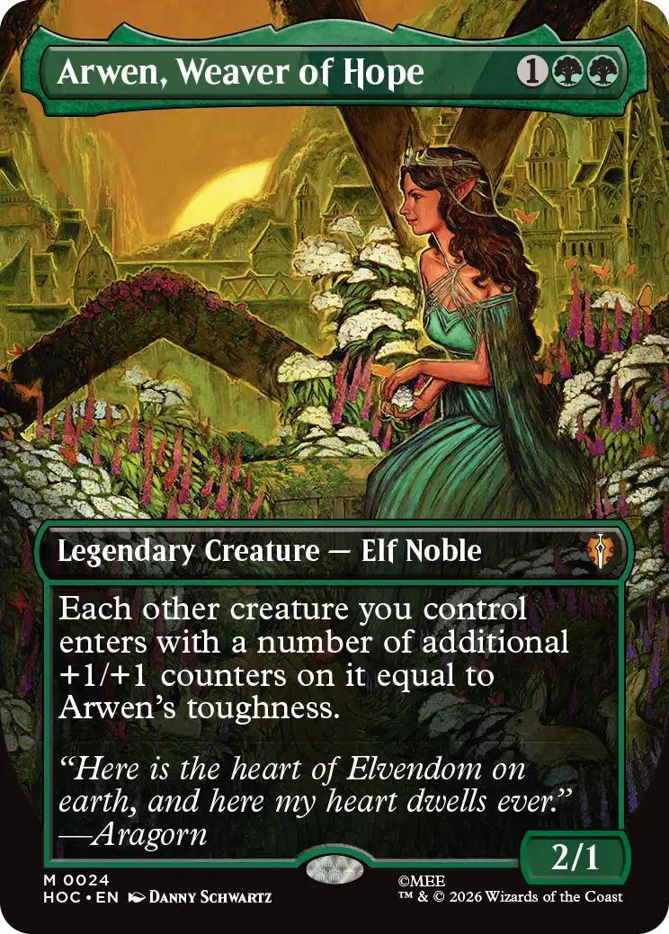 Arwen, Weaver of Hope [24] [Borderless] [Classic Artist] [The Hobbit: Commander] [Non-Foil]