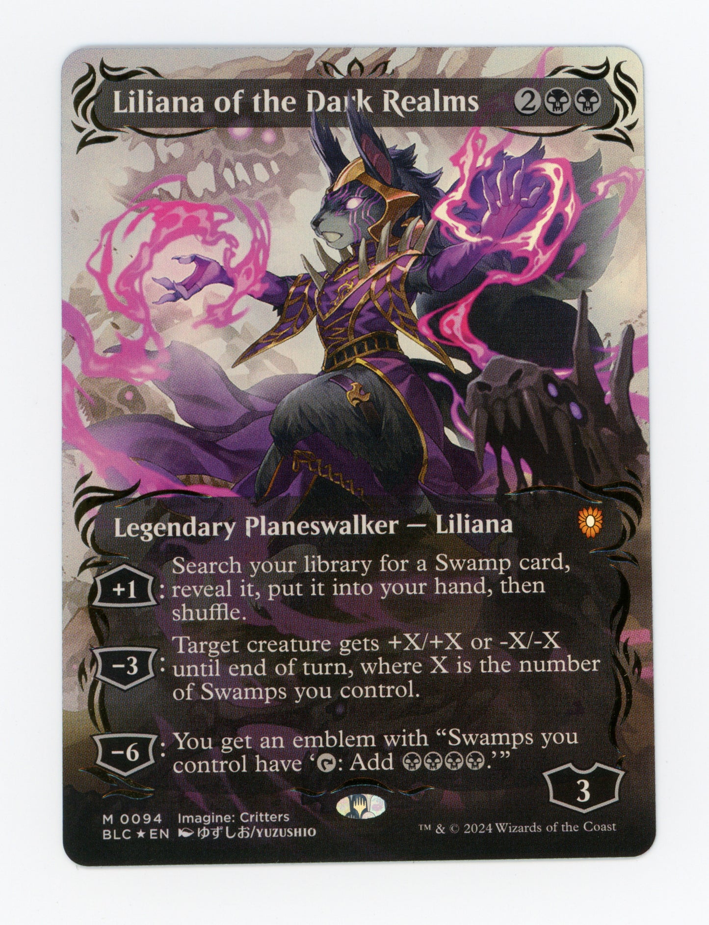 Liliana of the Dark Realms — Borderless|Anime|Raised Foil — ID 18148