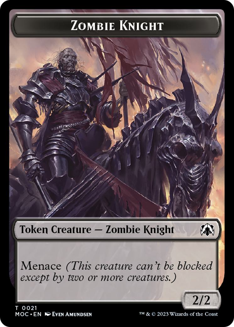 Human Token (06) // Zombie Knight Token (21) [March of the Machine: Commander: Tokens] [Non-Foil]