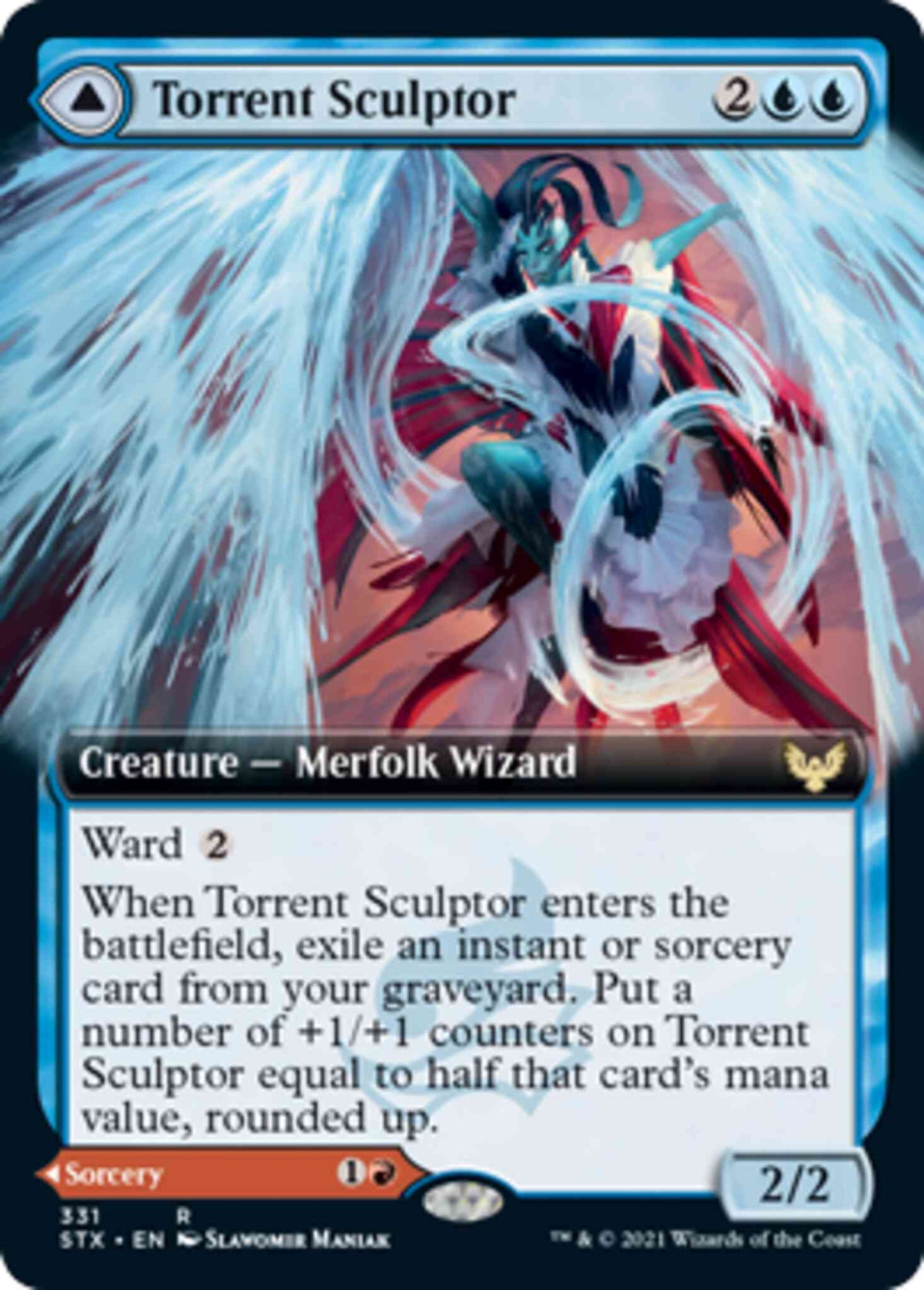 Torrent Sculptor // Flamethrower Sonata [331] [Extended Art] [Strixhaven: School of Mages] [Non-Foil]