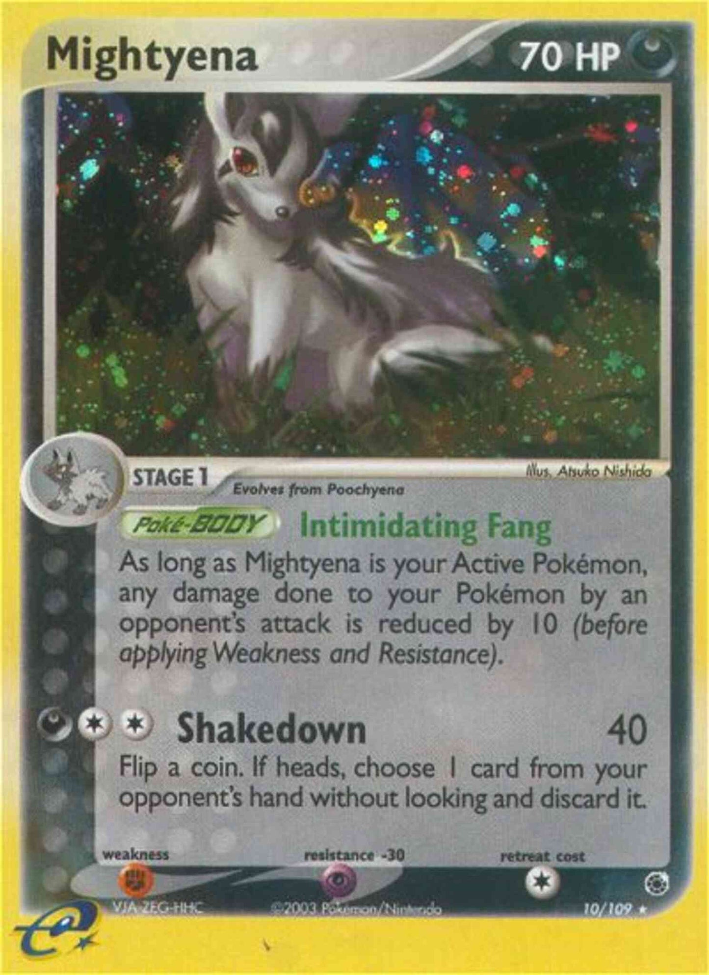Mightyena - 10/109 - Rare Holo [ex1-10] [Reverse Holo]