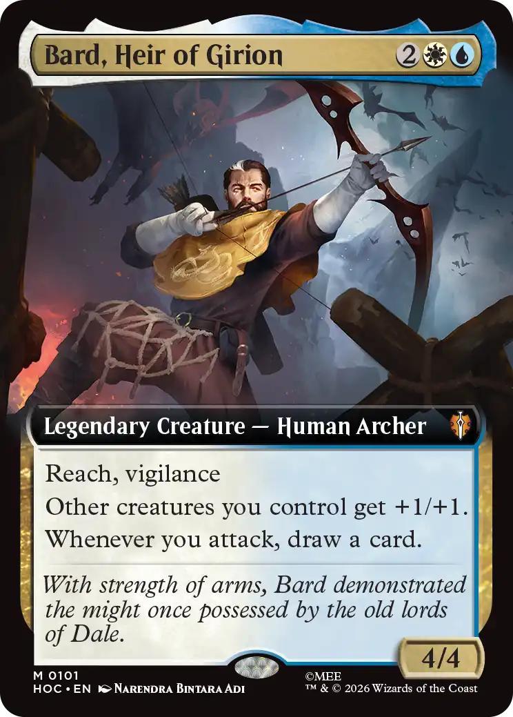 Bard, Heir of Girion [101] [Extended Art] [The Hobbit: Commander] [Non-Foil]