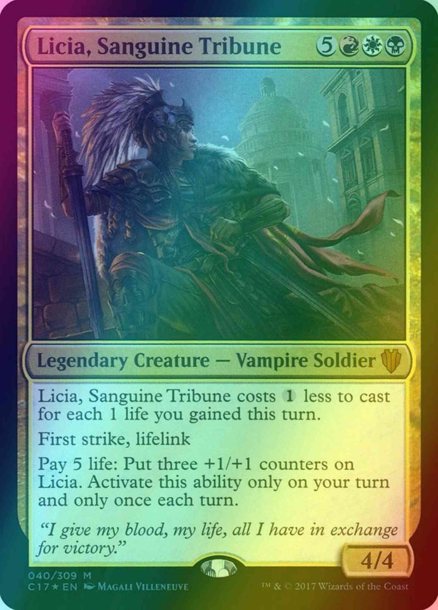 Licia, Sanguine Tribune [40] [Commander 2017] [Foil]