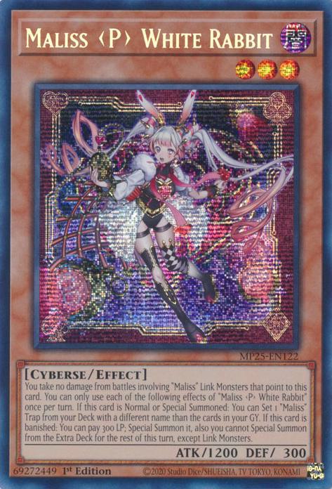 Maliss <P> White Rabbit - MP25-EN122 - Prismatic Secret Rare - 1st Edition