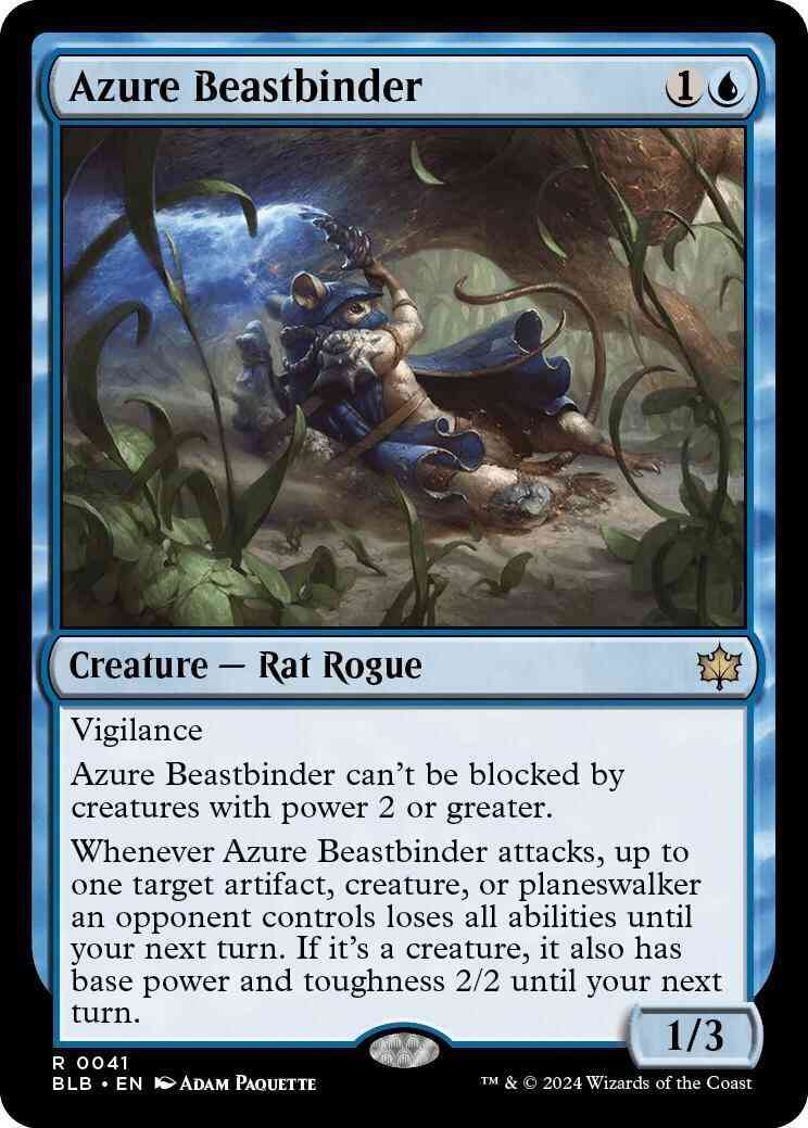 Azure Beastbinder [41] [Bloomburrow] [Foil]