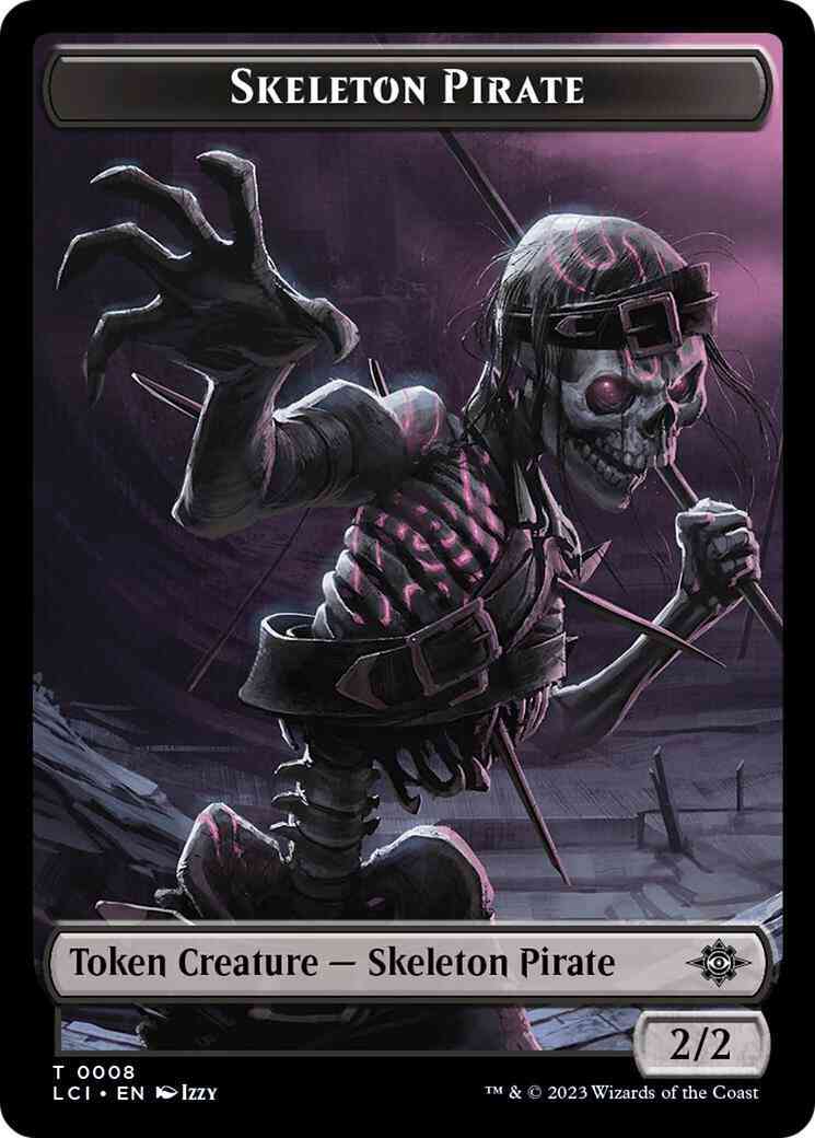 Skeleton Pirate Token [08] [The Lost Caverns of Ixalan: Tokens] [Non-Foil]