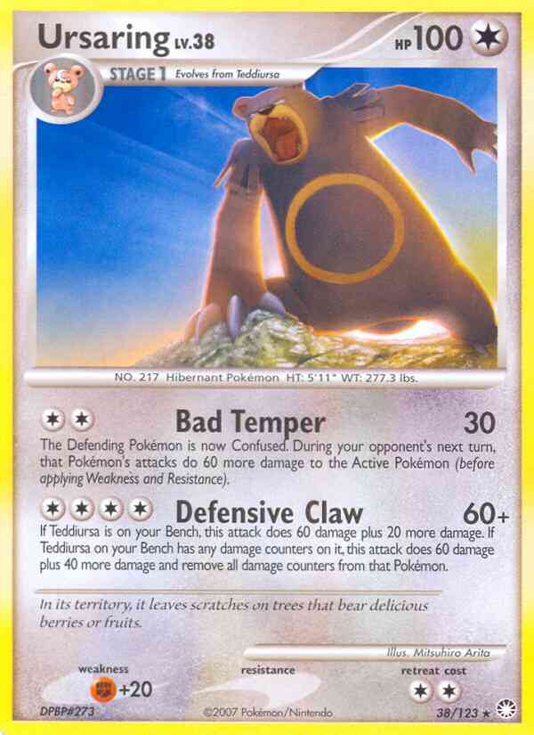 Ursaring - 38/123 - Rare [dp2-38] [Non-Holo]
