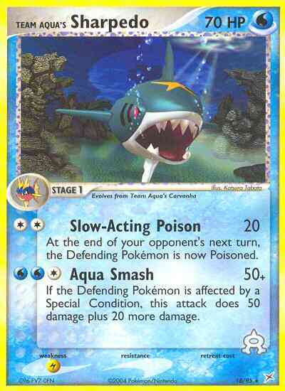 Team Aqua's Sharpedo - 18/95 - Rare [ex4-18] [Reverse Holo]