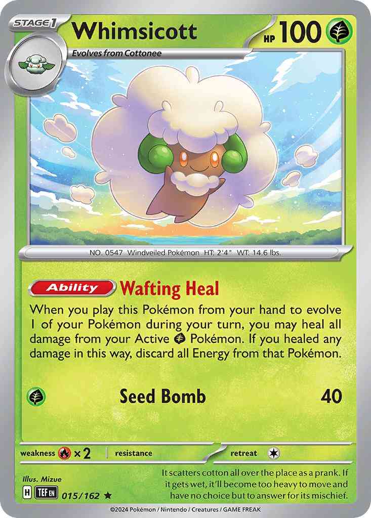 Whimsicott - 015/162 - Rare [sv05-015] [Holo]