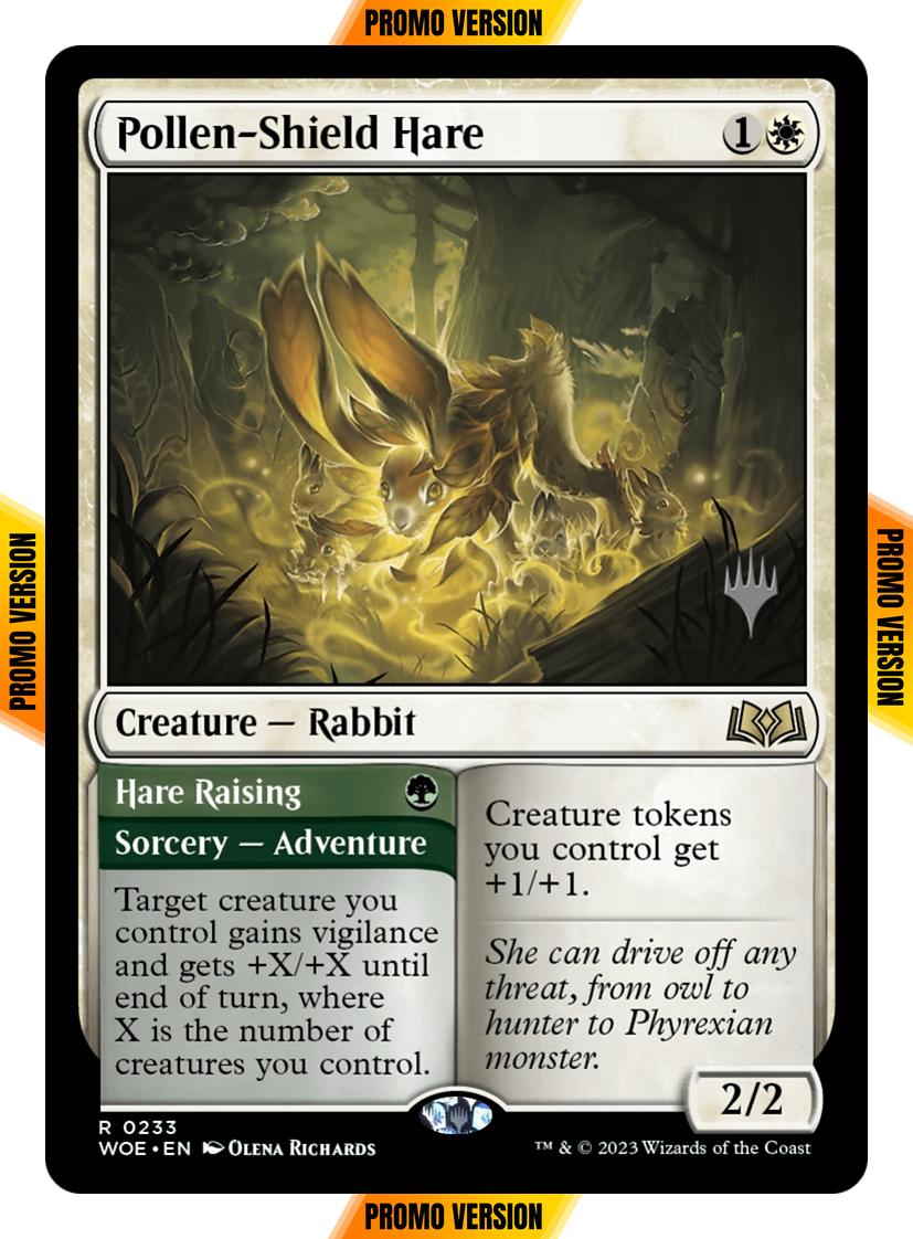 Pollen-Shield Hare // Hare Raising [233p] [Promo Pack] [Wilds of Eldraine: Promos] [Non-Foil]