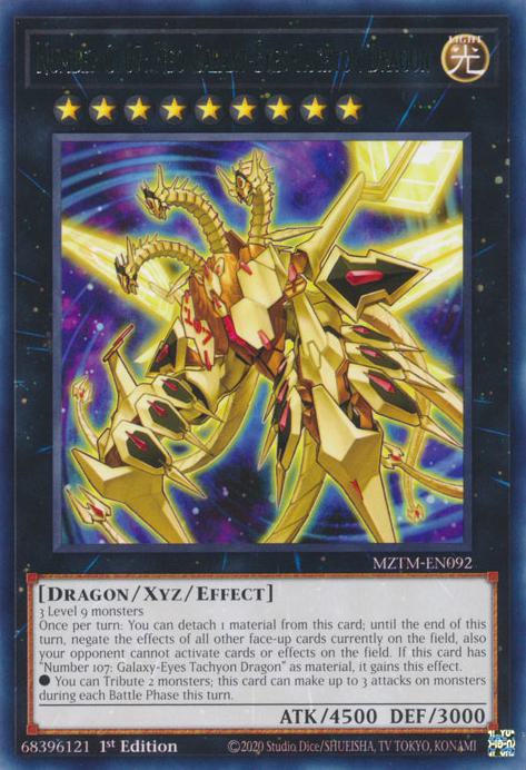 Number C107: Neo Galaxy-Eyes Tachyon Dragon - MZTM-EN092 - Rare - 1st Edition