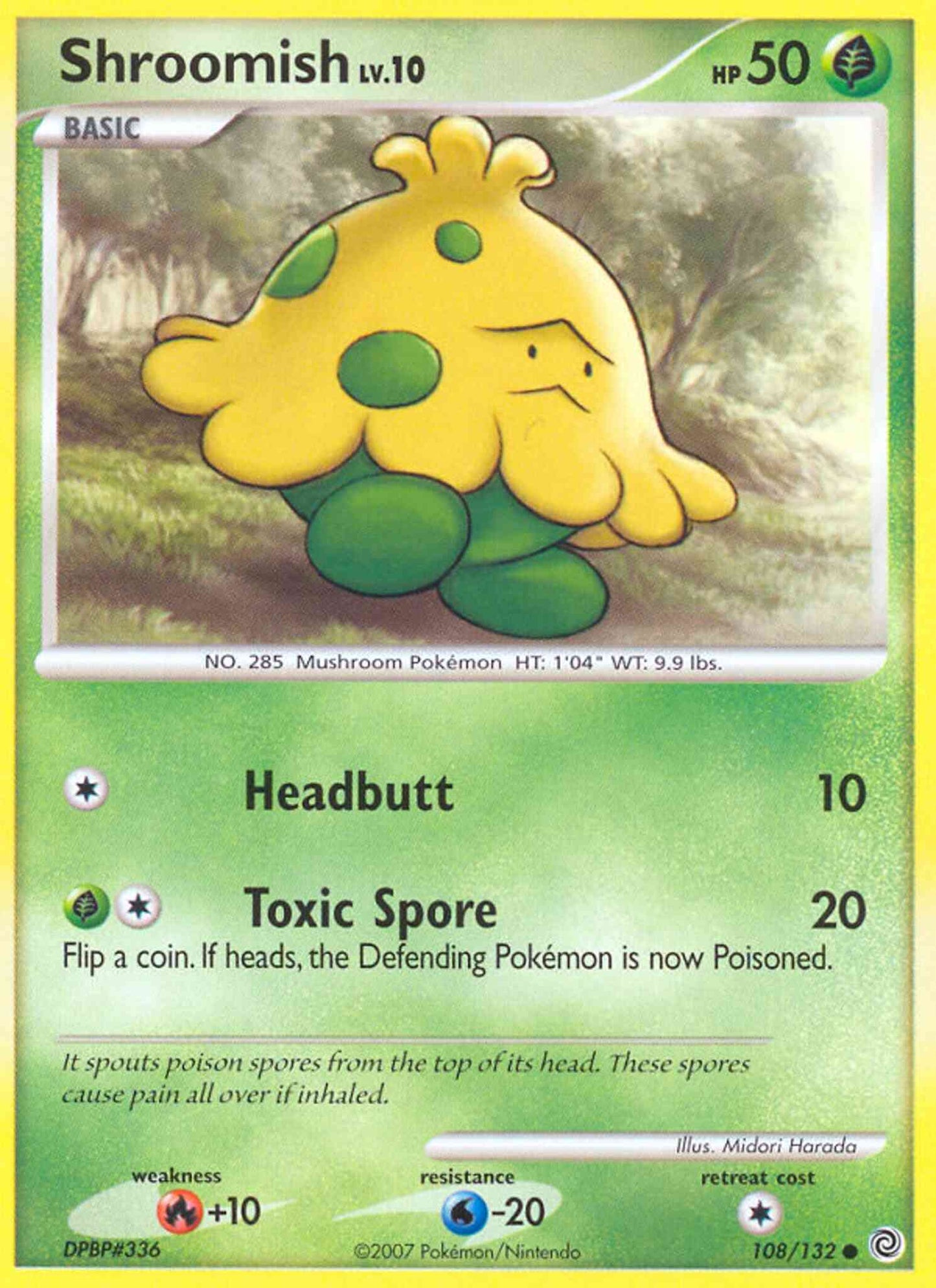 Shroomish - 108/132 - Common [dp3-108] [Reverse Holo]