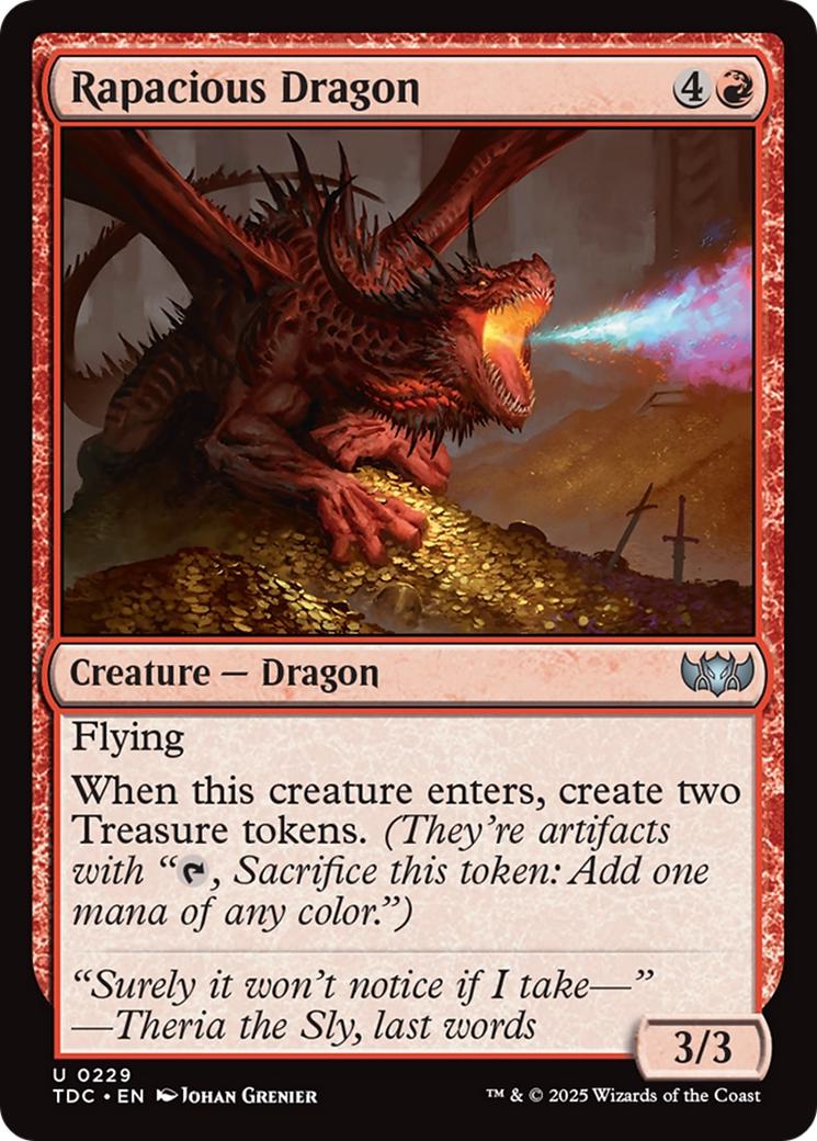 Rapacious Dragon [229] [Tarkir: Dragonstorm: Commander] [Non-Foil]