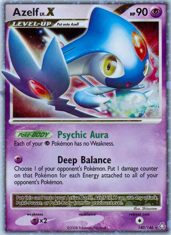 Azelf - 140/146 - Rare Holo Lv.X [dp6-140] [Ultra]