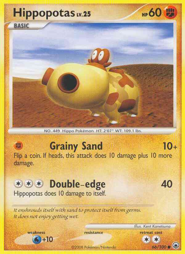 Hippopotas - 66/100 - Common [dp5-66] [Reverse Holo]