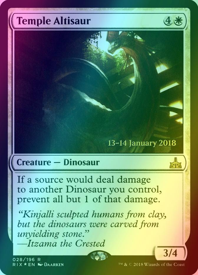 Temple Altisaur [28s] [Rivals of Ixalan Promos] [Foil]
