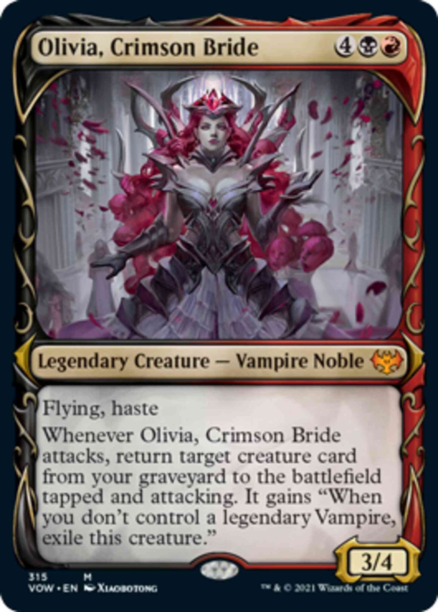 Olivia, Crimson Bride [315] [Fang Frame Showcase] [Innistrad: Crimson Vow] [Non-Foil]