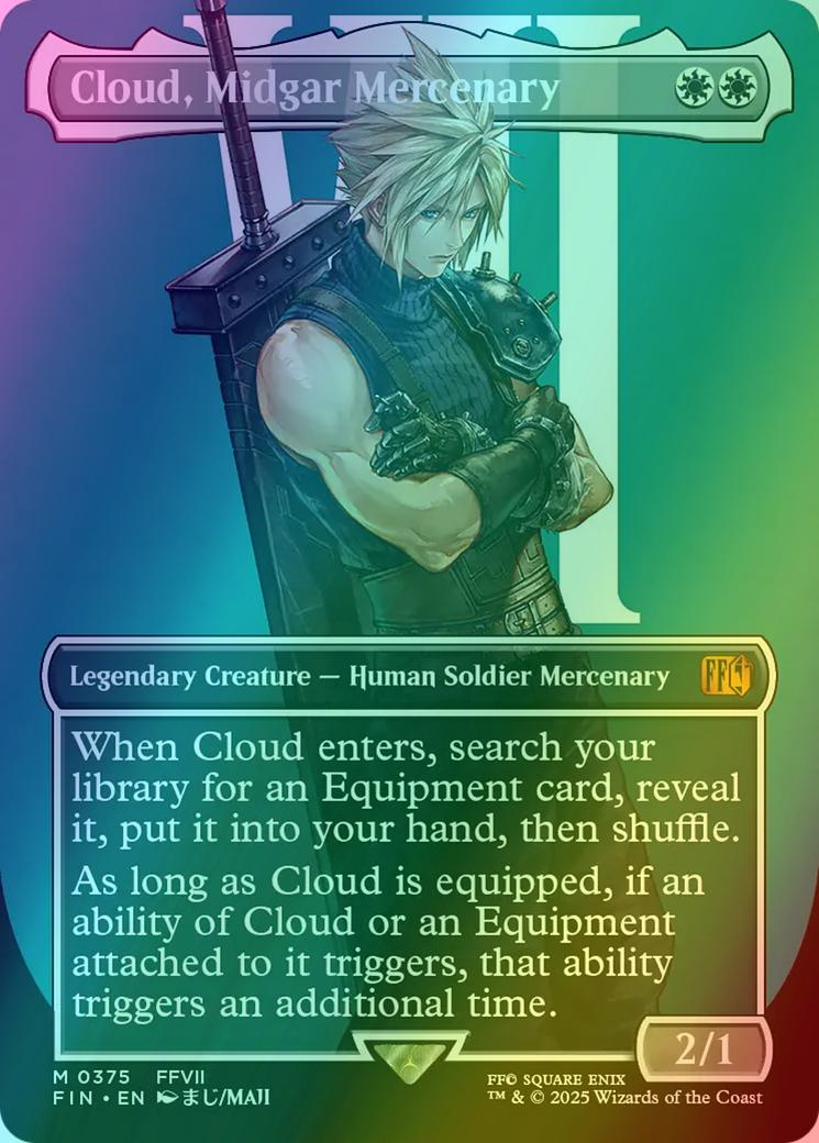 Cloud, Midgar Mercenary [375] [Borderless] [Character] [FINAL FANTASY] [Foil]