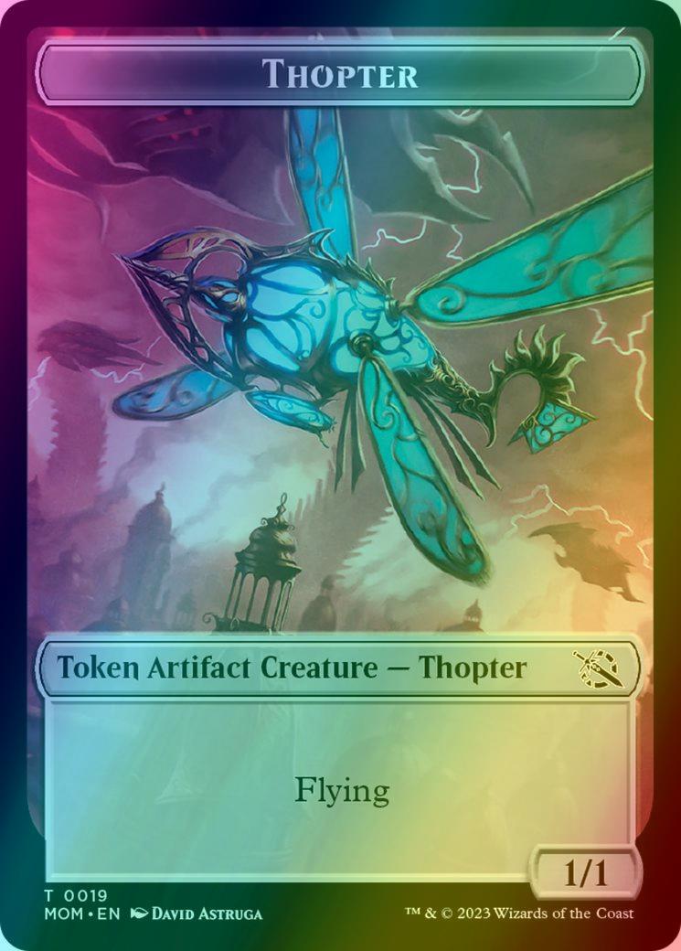 Knight Token (10) // Thopter Token (19) [March of the Machine: Tokens] [Foil]