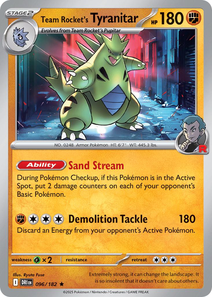 Team Rocket's Tyranitar - 096/182 - Rare [sv10-096] [Holo]