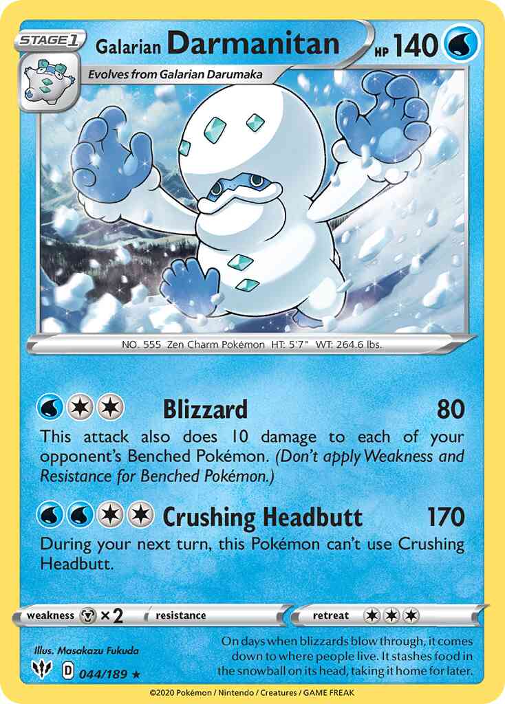 Galarian Darmanitan - 044/189 - Rare [swsh3-044] [Non-Holo]