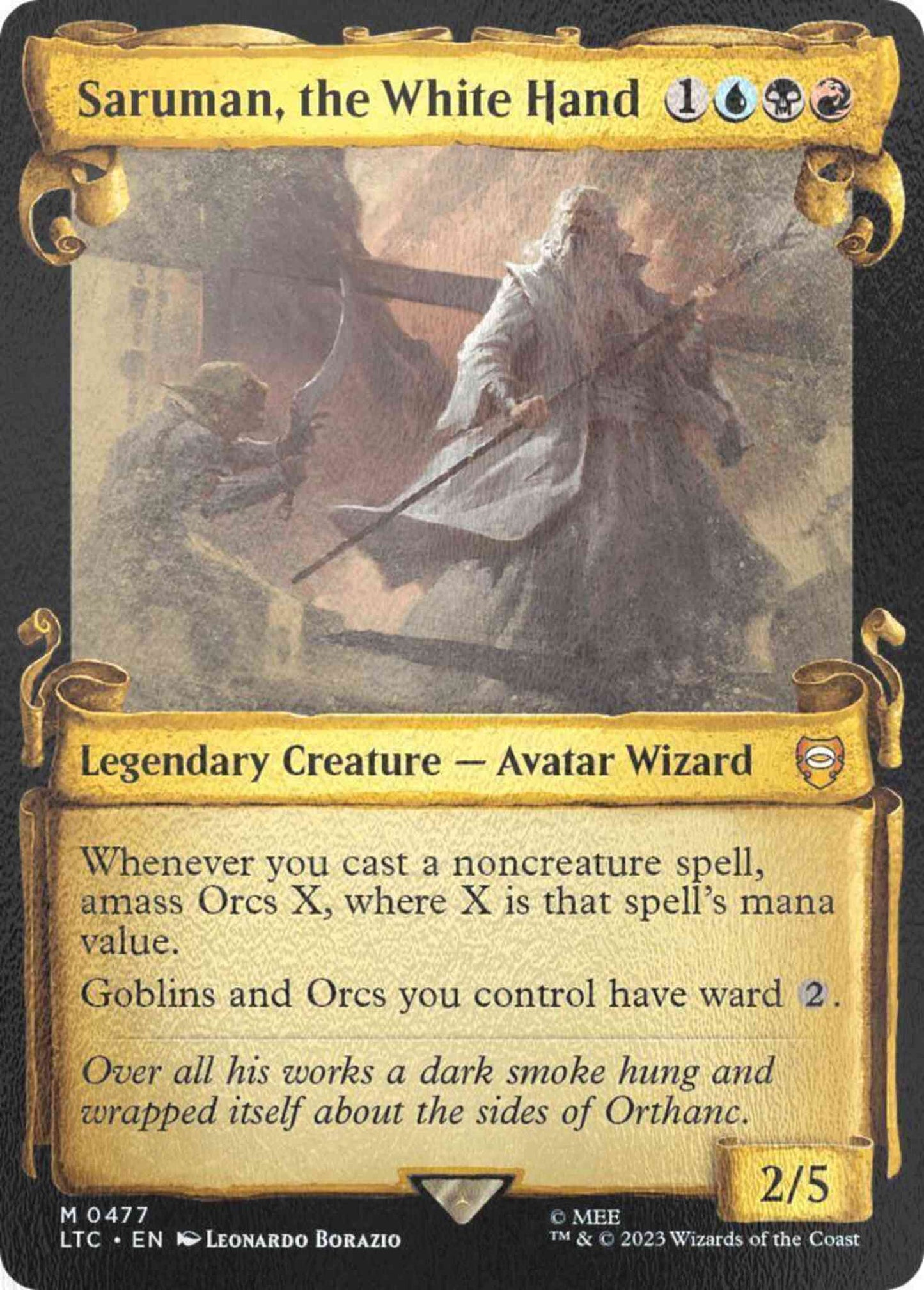 Saruman, the White Hand [477] [Scrolls Showcase] [The Lord of the Rings: Tales of Middle-earth: Commander] [Silver Foil]