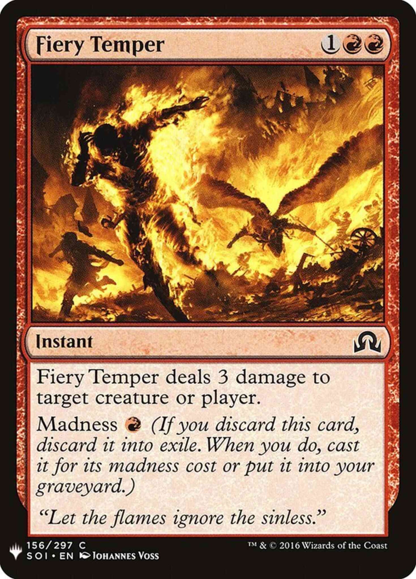 Fiery Temper [SOI-156] [The List] [Non-Foil]