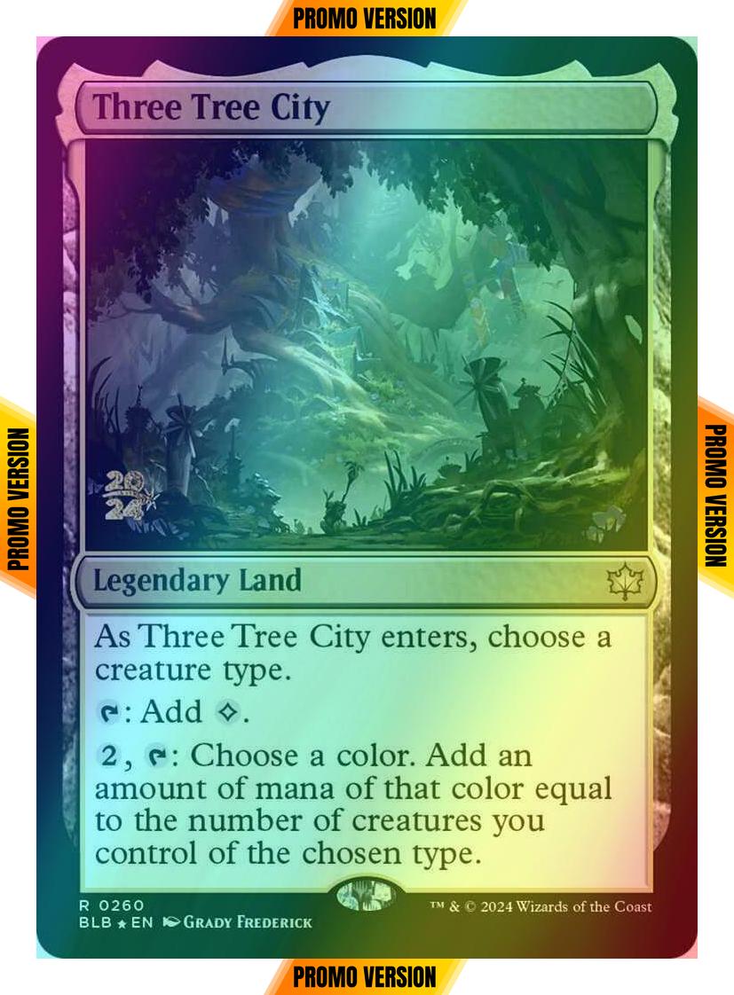 Three Tree City [260s] [Prerelease] [Bloomburrow: Promos] [Foil]