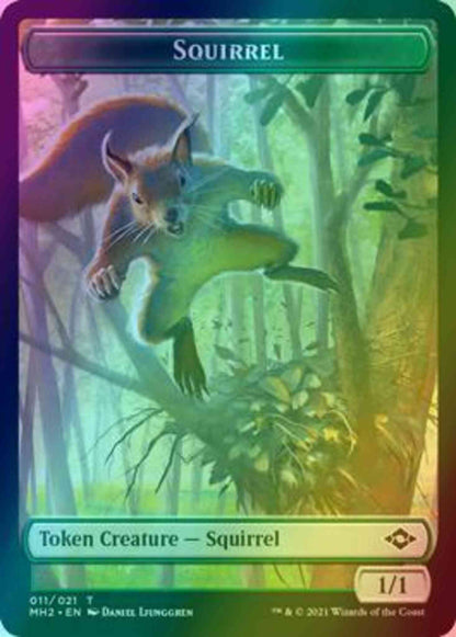 Bird Token (01) // Squirrel Token (11) [Modern Horizons 2 Tokens] [Foil]