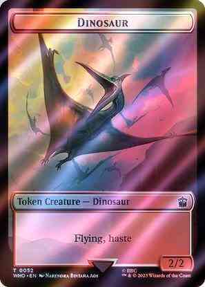 Dinosaur Token (52) // Soldier Token (40) [Universes Beyond: Doctor Who: Tokens] [Surge Foil]