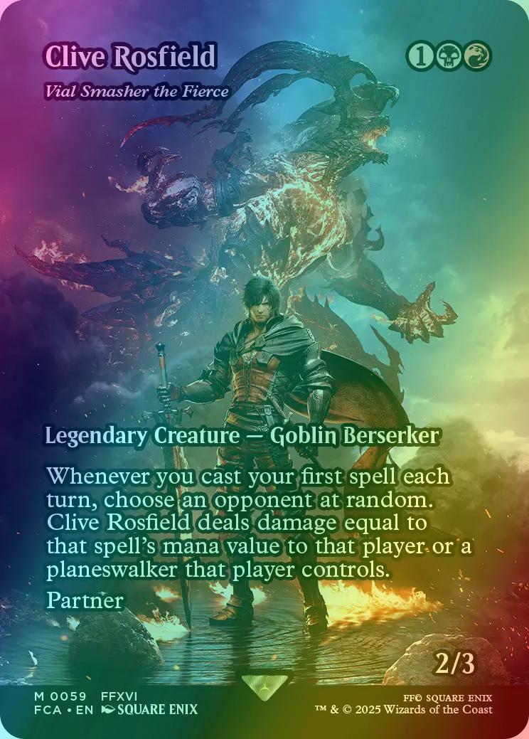 Clive Rosfield - Vial Smasher the Fierce [59] [Borderless] [FINAL FANTASY: Through the Ages] [Foil]