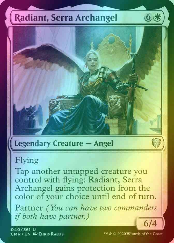 Radiant, Serra Archangel [40] [Commander Legends] [Foil]