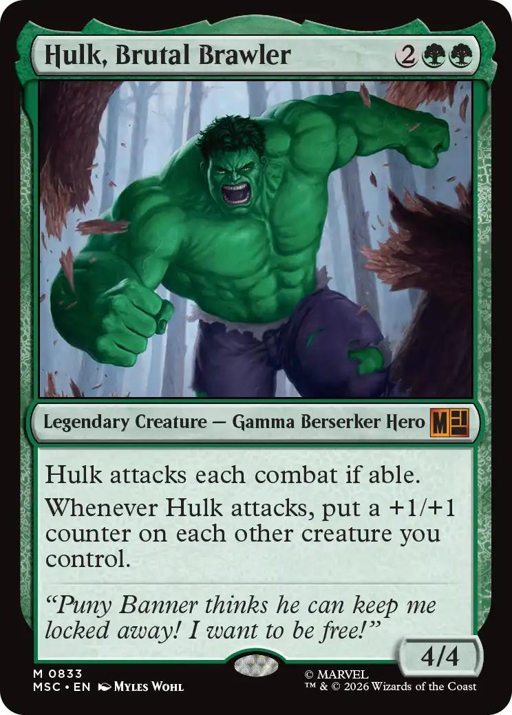 Hulk, Brutal Brawler [833] [Welcome Deck] [Marvel Super Heroes: Commander] [Non-Foil]