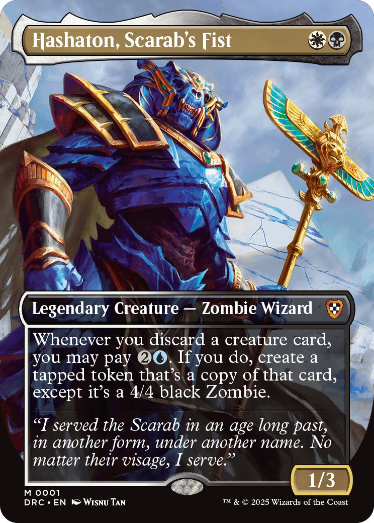 Hashaton, Scarab's Fist [1] [Borderless] [Aetherdrift: Commander] [Non-Foil]