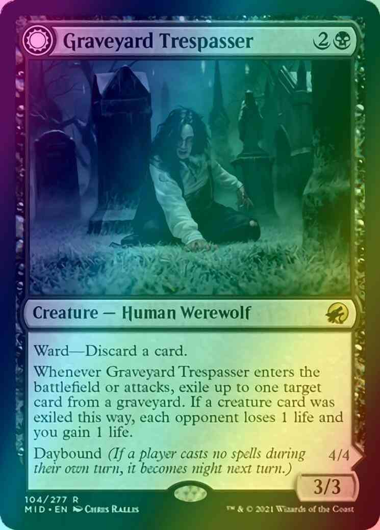 Graveyard Trespasser // Graveyard Glutton [104] [Innistrad: Midnight Hunt] [Foil]