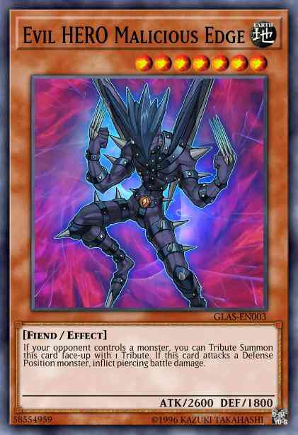 Evil HERO Malicious Edge - GLAS-EN003 - Ultimate Rare - Unlimited