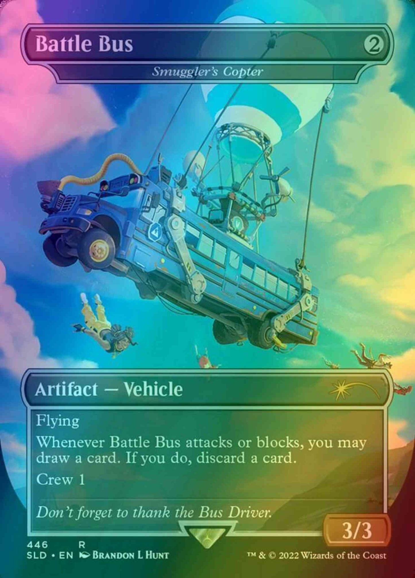 Battle Bus - Smuggler's Copter [0446] [Borderless] [Fortnite] [Secret Lair Drop] [Foil]