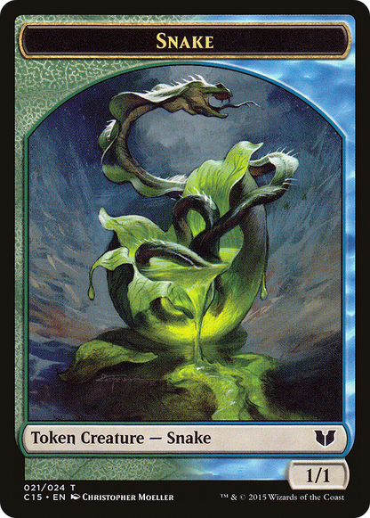 Saproling Token (16) // Snake Token (21) [Commander 2015 Tokens] [Non-Foil]