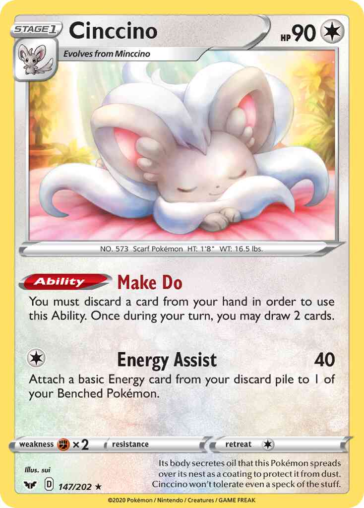 Cinccino - 147/202 - Rare [swsh1-147] [Non-Holo]