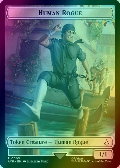 Assassin Token (04) // Human Rogue Token (03) [Assassin's Creed: Tokens] [Foil]